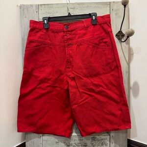 Marithe Francois Girbaud vintage red jean shorts Jorts 36 streetwear 90’s